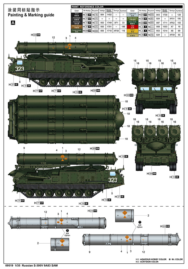 俄罗斯S-300V 9A83导弹发射车 