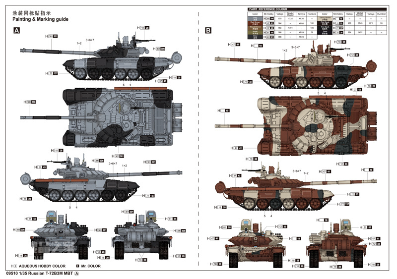 俄罗斯T-72B3M主战坦克 