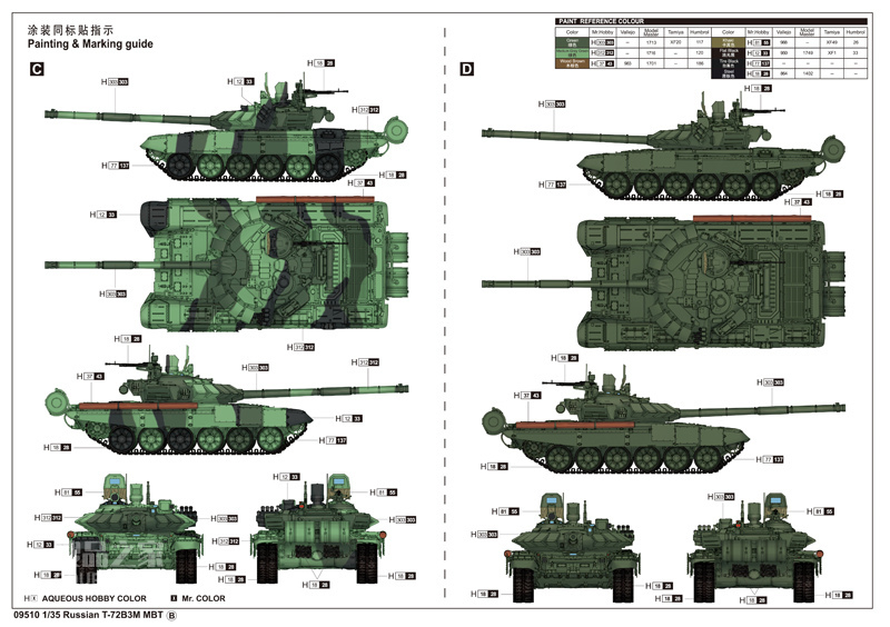 俄罗斯T-72B3M主战坦克 