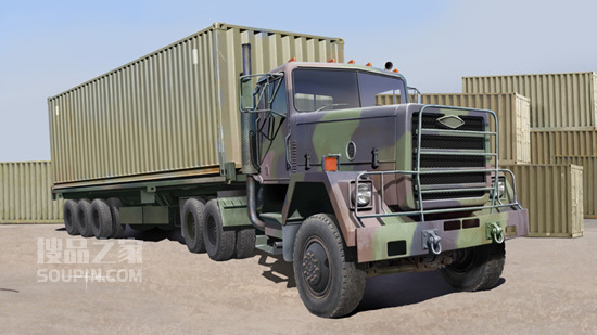 M915牵引车/M872挂车带40英尺集装箱 