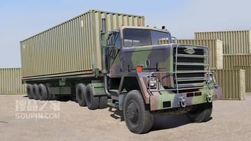 M915牵引车/M872挂车带40英尺集装箱 