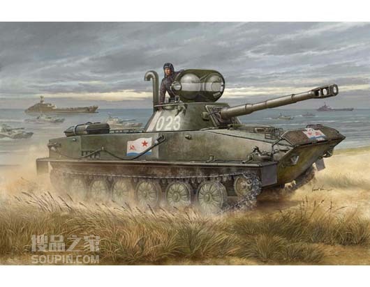 俄罗斯PT-76B水陆坦克 