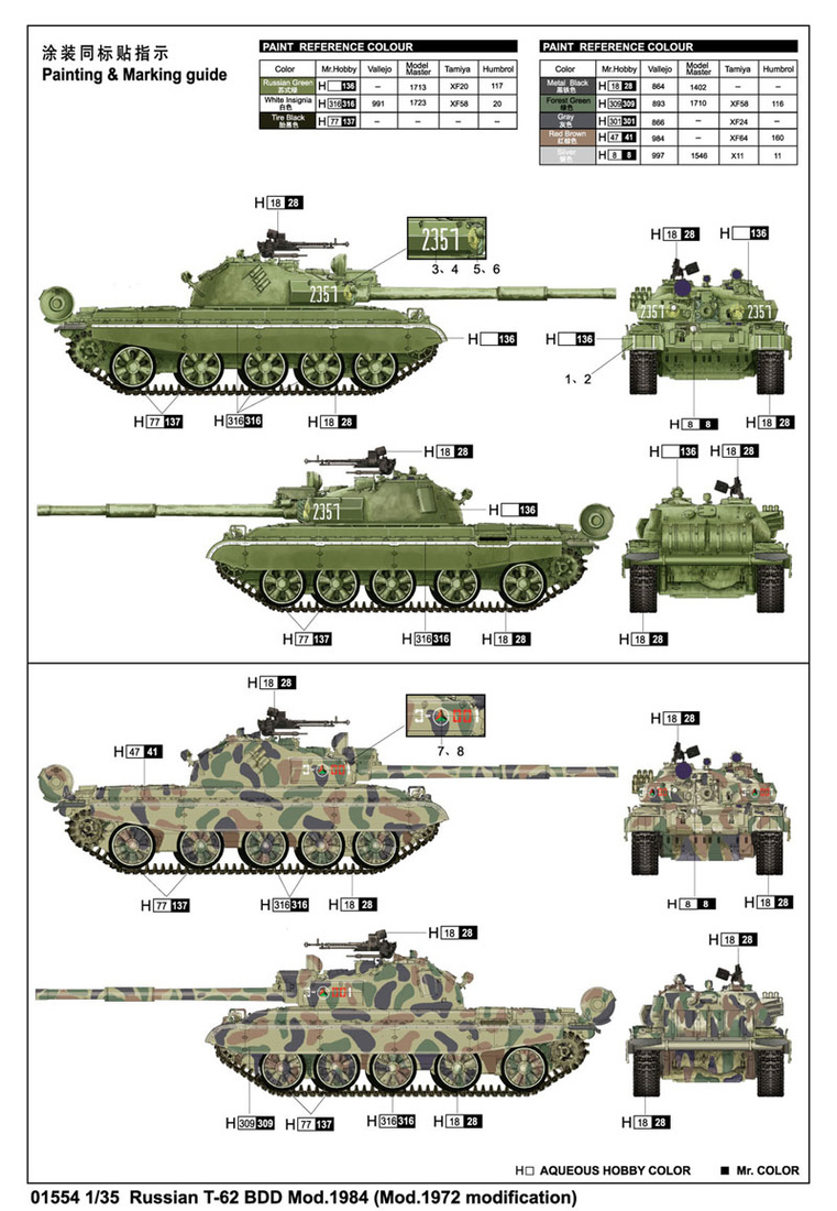 俄罗斯T-62 BDD1984年型(1972年型改) 