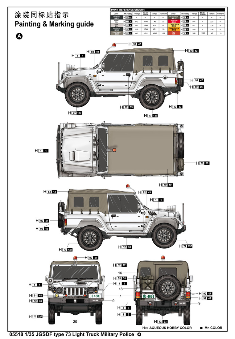 日本陆上自卫队73式轻型卡车-警用型 