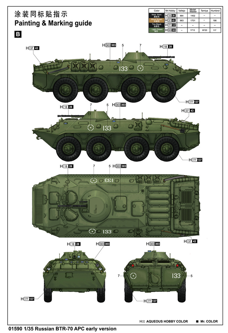 俄罗斯BTR-70 装甲输送车 (早期型) 