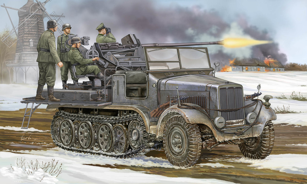 德国Sd.Kfz.6/2五吨半履带3.7cm自行防空炮 