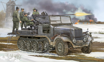 德国Sd.Kfz.6/2五吨半履带3.7cm自行防空炮 