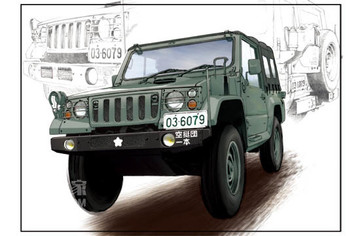日本陆上自卫队73式轻型卡车-改良雾灯型 