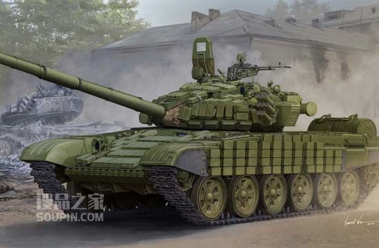 俄罗斯T-72B/B1主战坦克(挂接触-1附加装甲) 