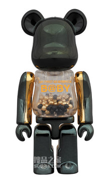 My First Be@rbrick B@by [innersect - Black & Gold Ver.] (100%)