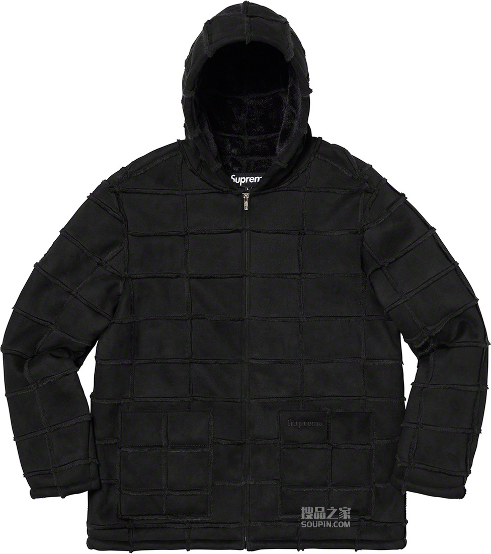 Faux Suede Patchwork Hooded Jacket 2020春夏