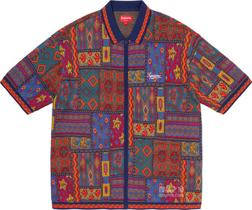 Patchwork Knit Zip Up Polo 2020春夏