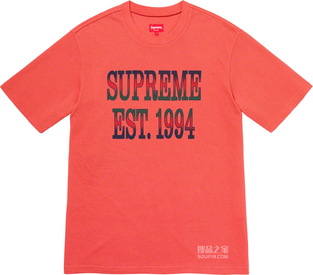 Cotton Mesh Gradient Logo S/S Top 2020春夏