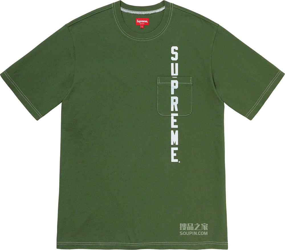 Contrast Stitch Pocket Tee 2020春夏