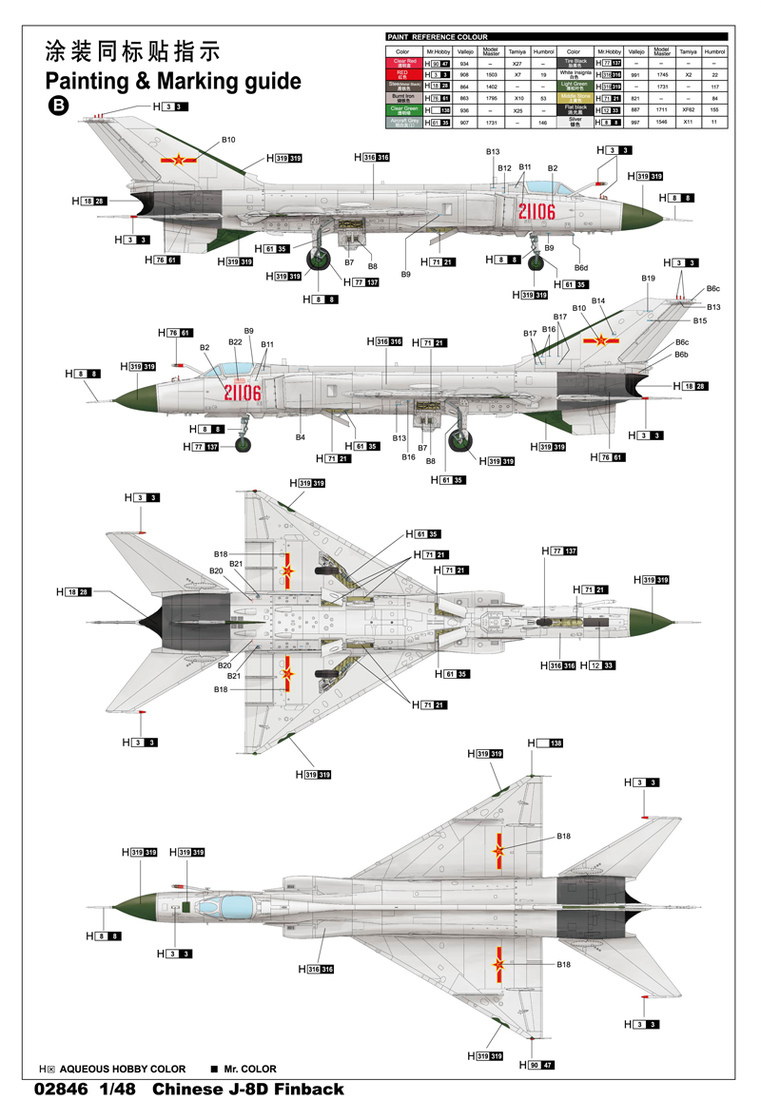 中国J-8D“长须鲸”战斗机 