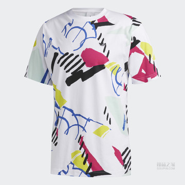 PAINT PRINT TEE 运动短袖T恤