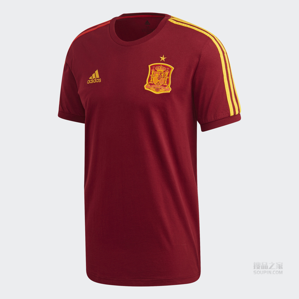【Adidas/阿迪达斯】FEF 3S TEE 西班牙国家队运动短袖T恤 FI6303-搜品之家