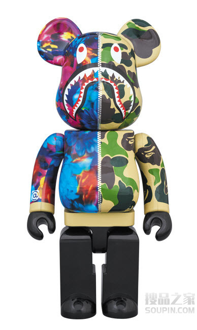 Bape x Mika Ninagawa [Camo Shark - Green] (400%)