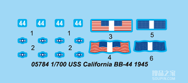 美国海军加利福尼亚号战列舰BB-44 1945年 