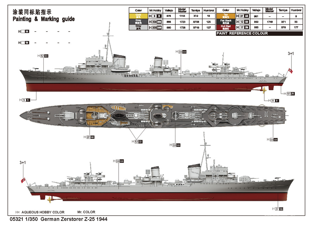 德国海军Z-25驱逐舰1944年型 