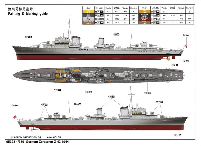 德国海军Z-43驱逐舰1944年型 