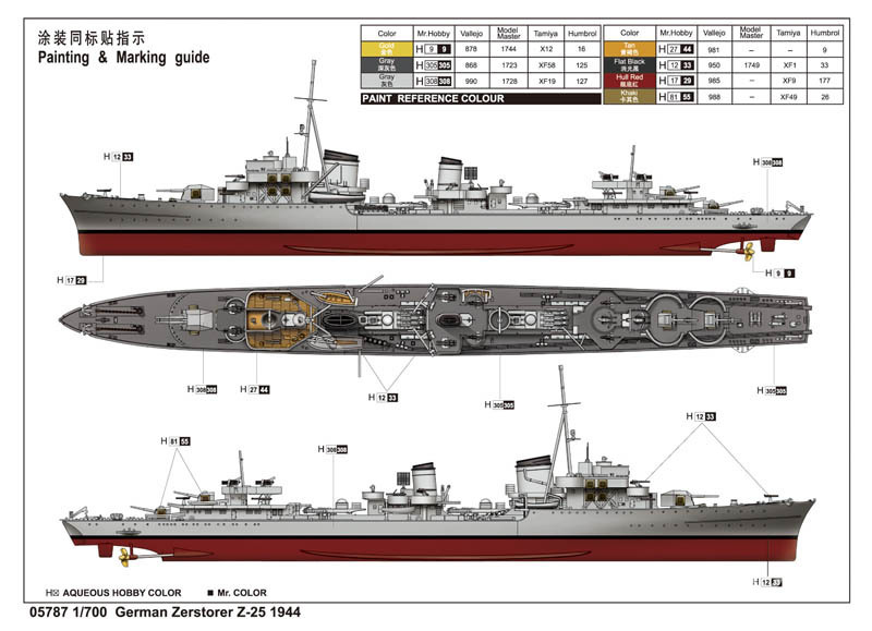 德国海军Z-25驱逐舰1944年 