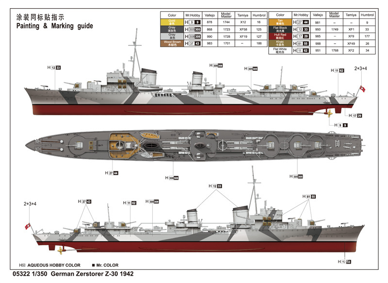 德国海军Z-30驱逐舰1942年型 