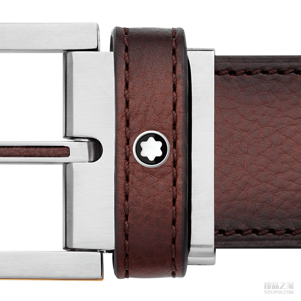 矩形哑光精钢和镀金PVD涂层侧边装饰皮带