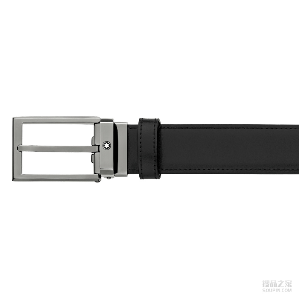 黑色/棕色双面自由剪裁商务皮带