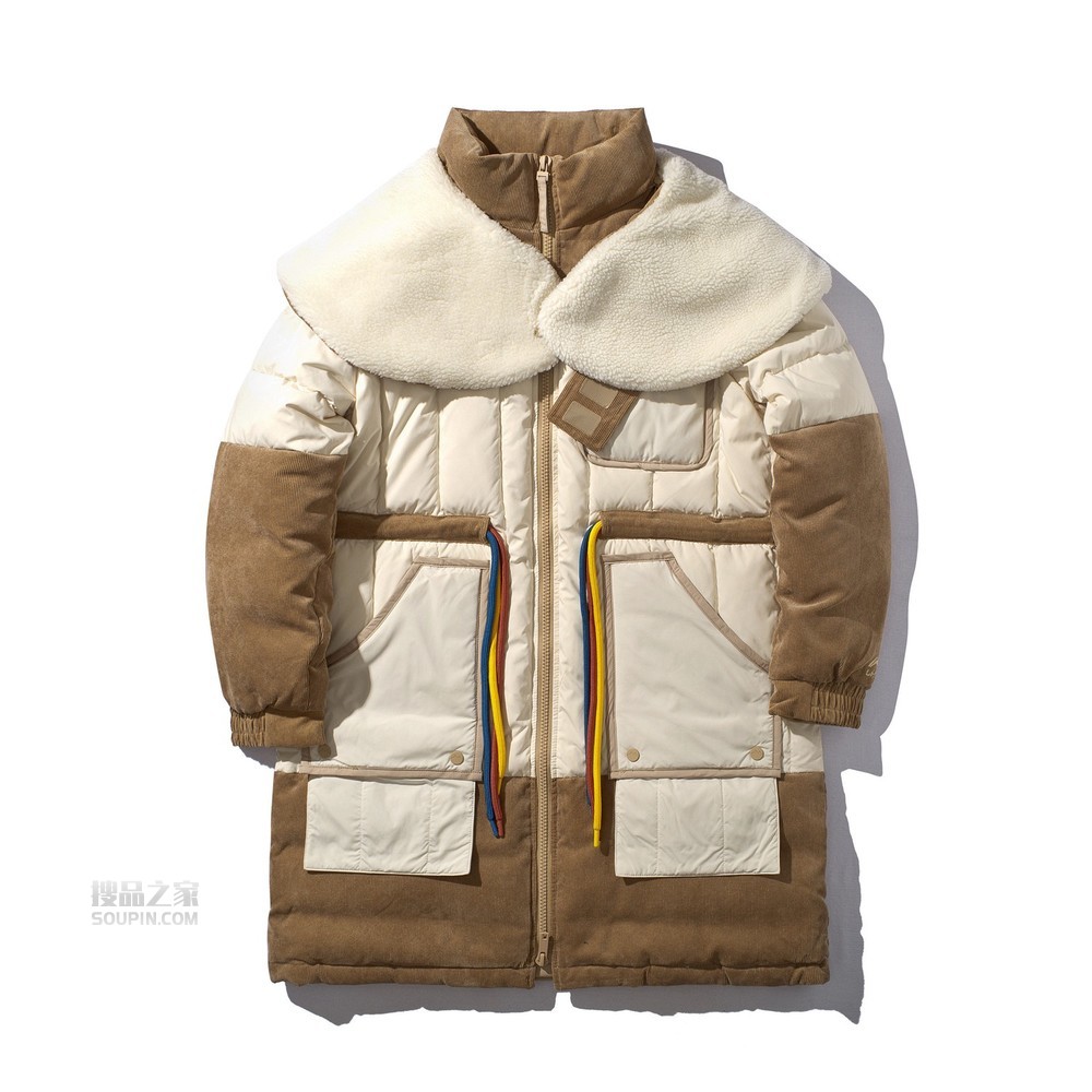 中国系列男子宽松90%白鹅绒长羽绒服