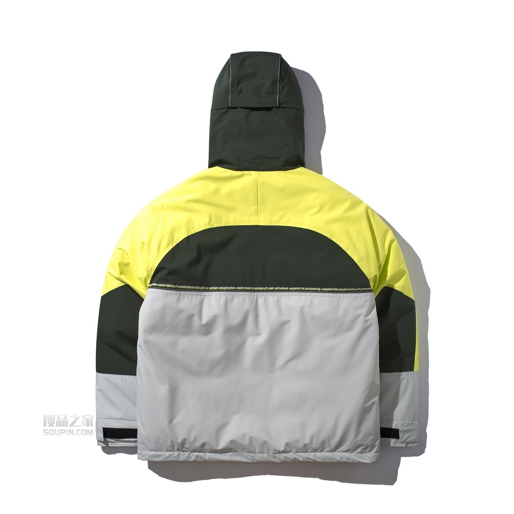 LNG宽松80%白鸭绒拼接短羽绒服