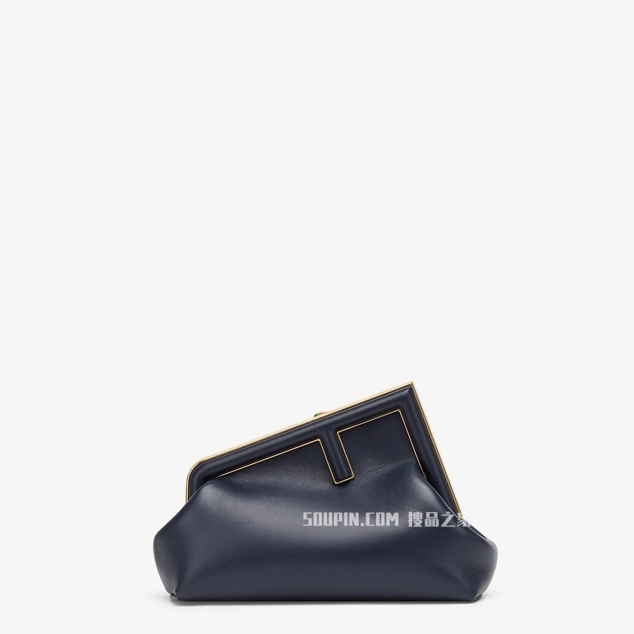 FENDI FIRST小号手袋 深蓝色皮革手袋