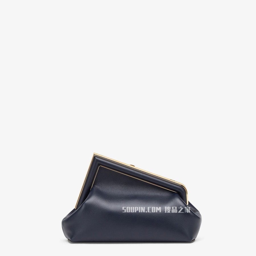 FENDI FIRST小号手袋 深蓝色皮革手袋