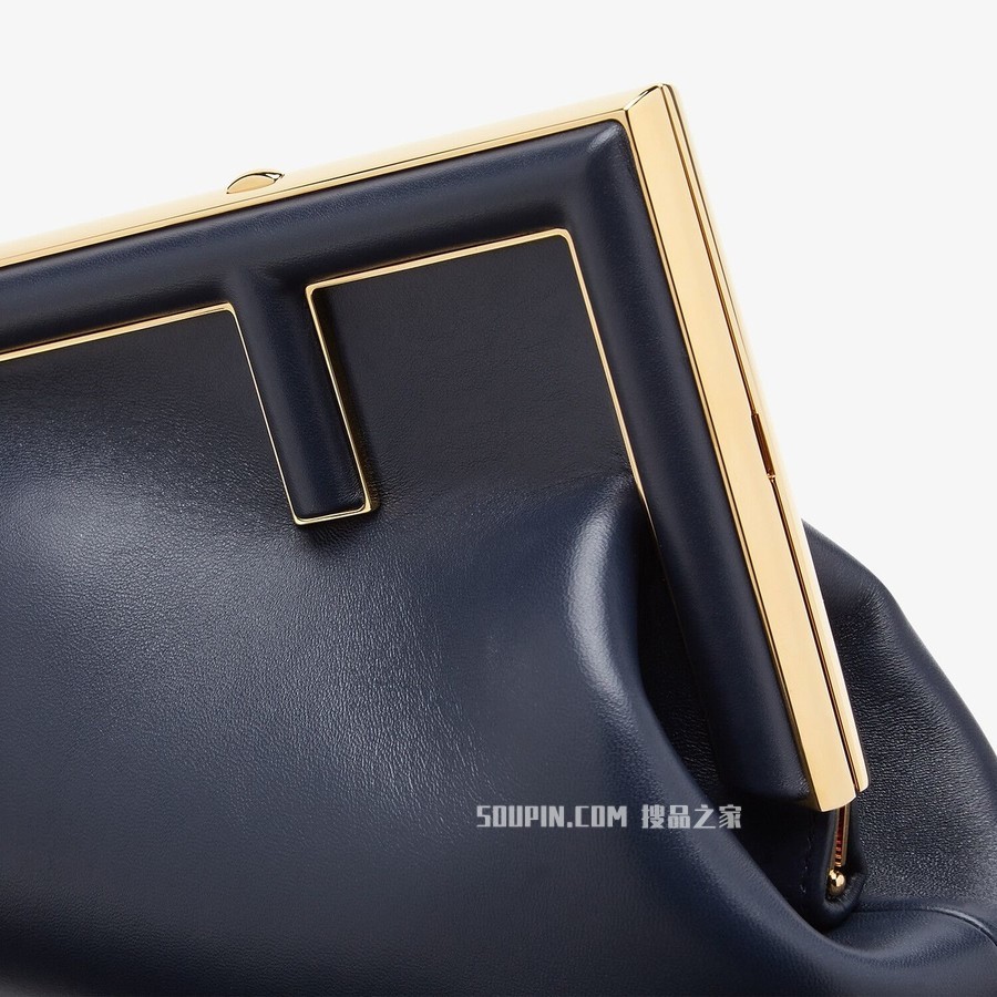 FENDI FIRST小号手袋 深蓝色皮革手袋