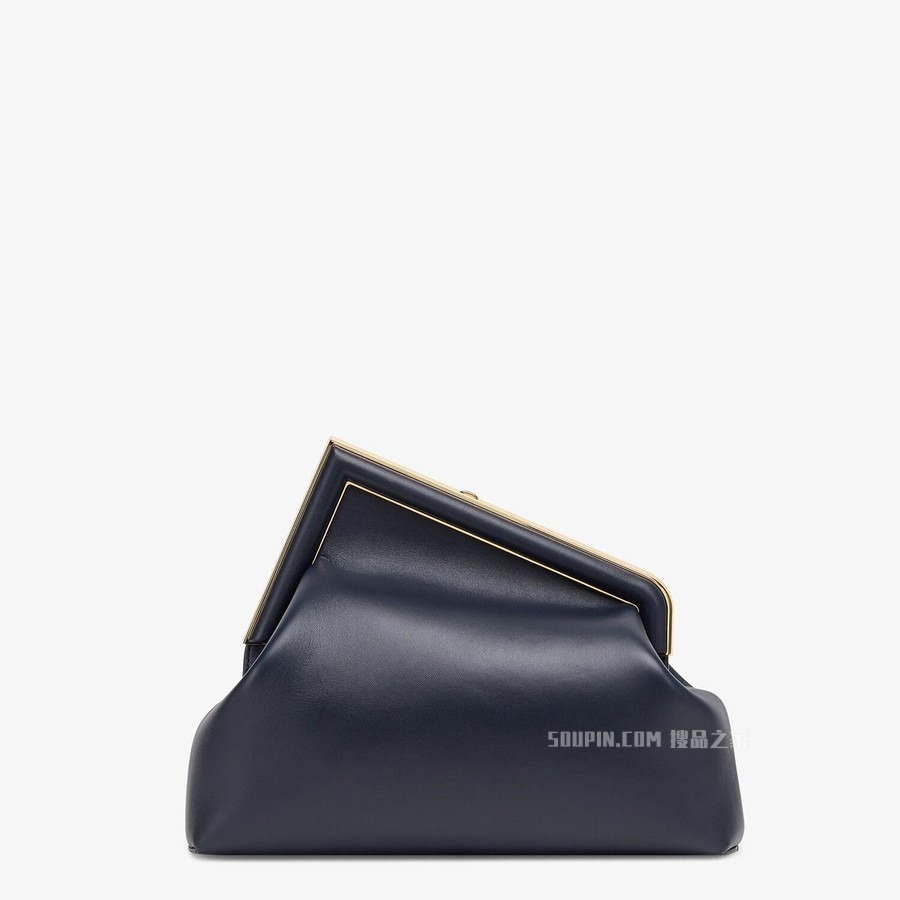 FENDI FIRST中号手袋 深蓝色皮革手袋