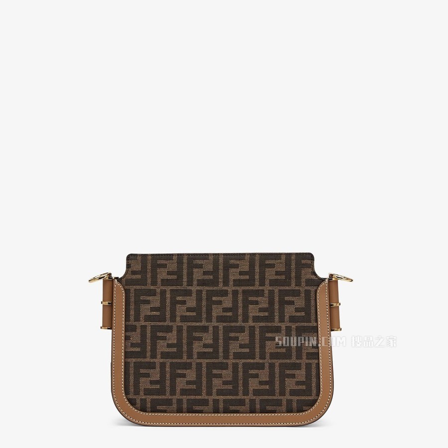 FENDI TOUCH 棕色FF布料手袋