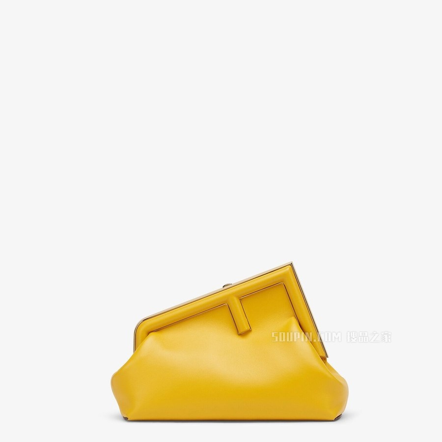 FENDI FIRST小号手袋 黄色皮革手袋