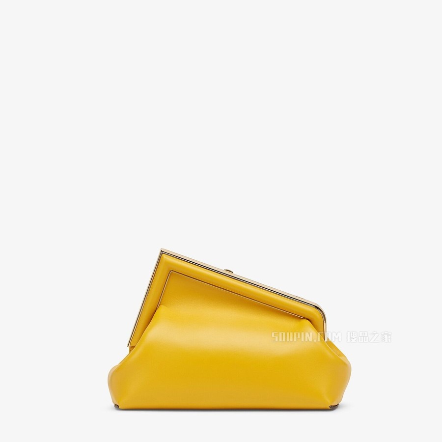 FENDI FIRST小号手袋 黄色皮革手袋