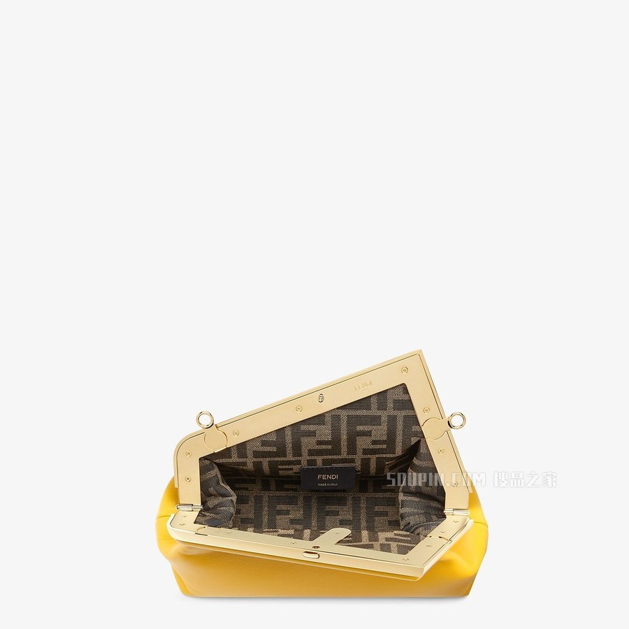FENDI FIRST小号手袋 黄色皮革手袋