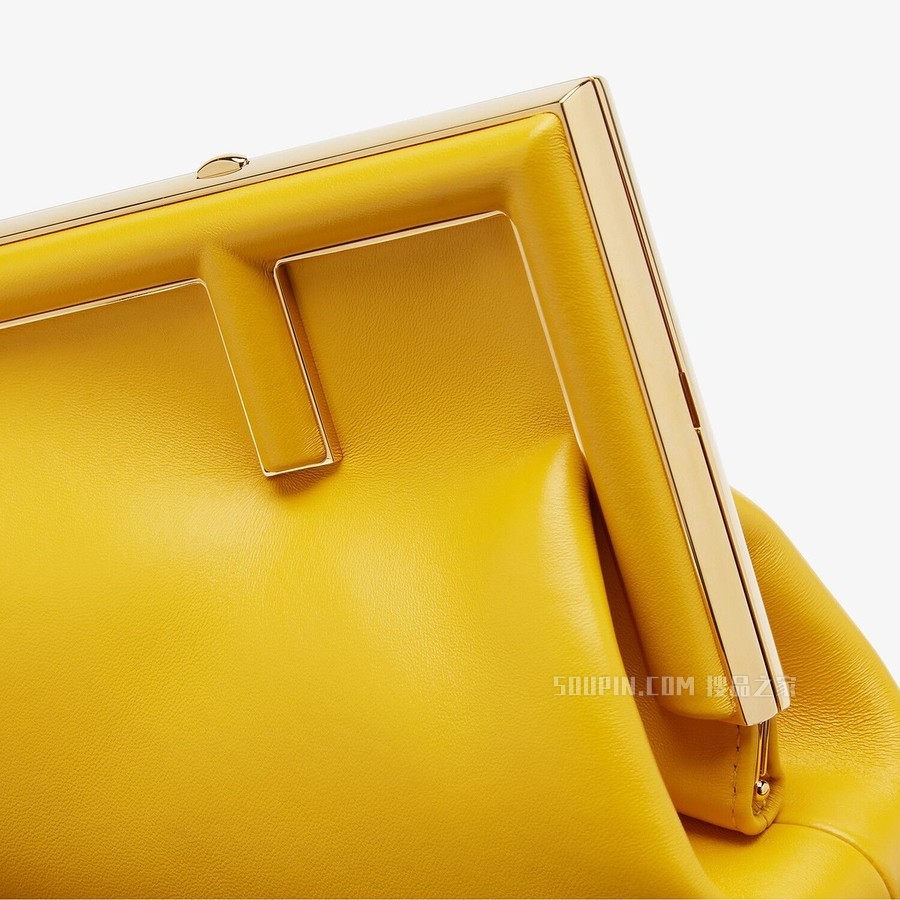 FENDI FIRST小号手袋 黄色皮革手袋