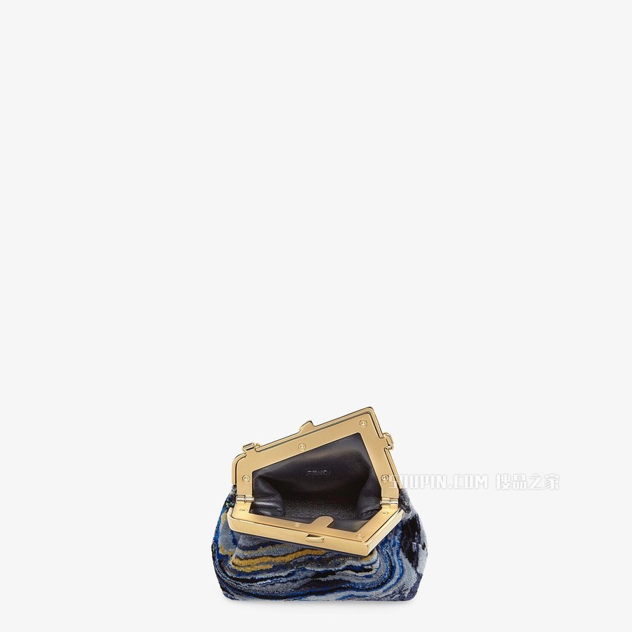 FENDI FIRST吊饰NANO版 蓝色布料吊饰