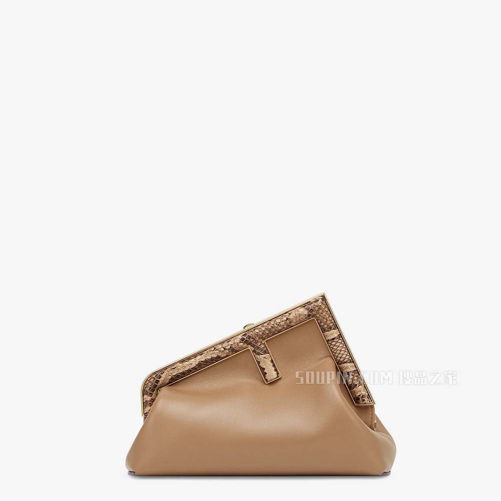 FENDI  革手袋 Fendi First小号手袋-黑色皮革手袋-女士手袋-FENDI芬迪中国官网