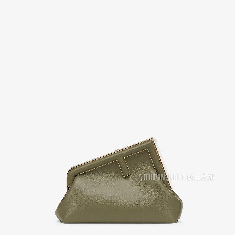 FENDI FIRST小号手袋 深绿色皮革手袋