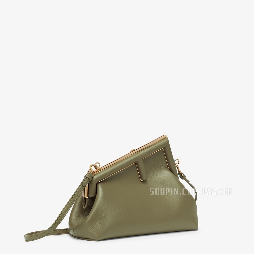 FENDI FIRST小号手袋 深绿色皮革手袋