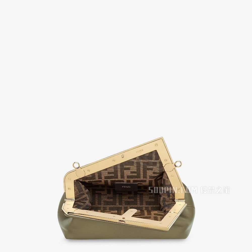 FENDI FIRST小号手袋 深绿色皮革手袋