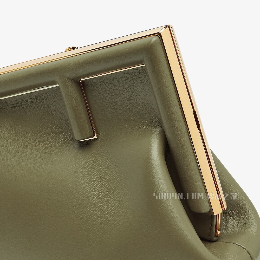FENDI FIRST小号手袋 深绿色皮革手袋
