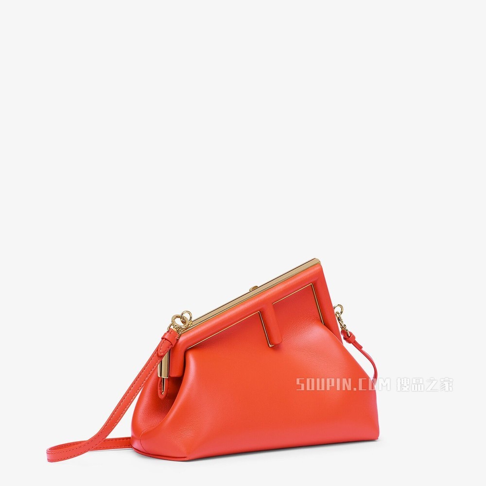 FENDI FIRST小号手袋 红色皮革手袋