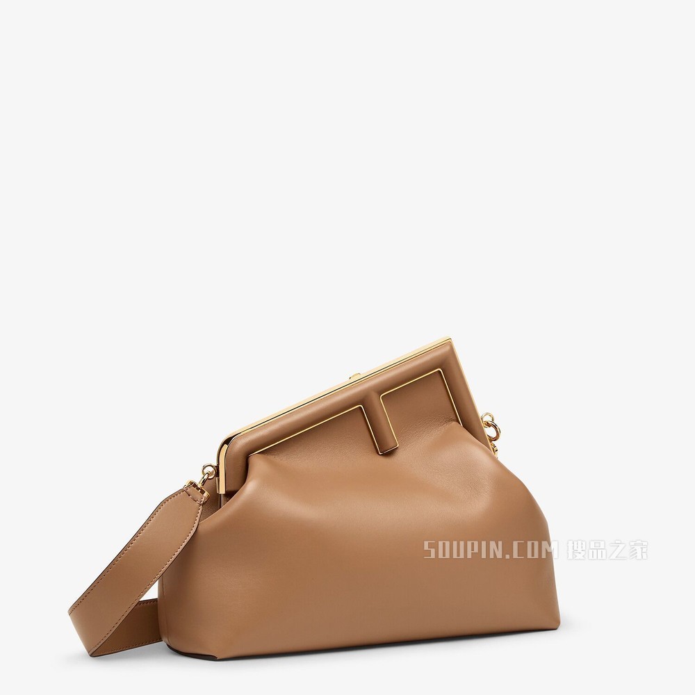 FENDI FIRST中号手袋 米色皮革手袋