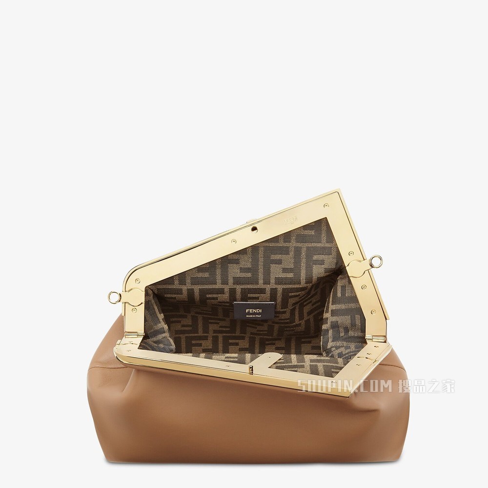 FENDI FIRST中号手袋 米色皮革手袋