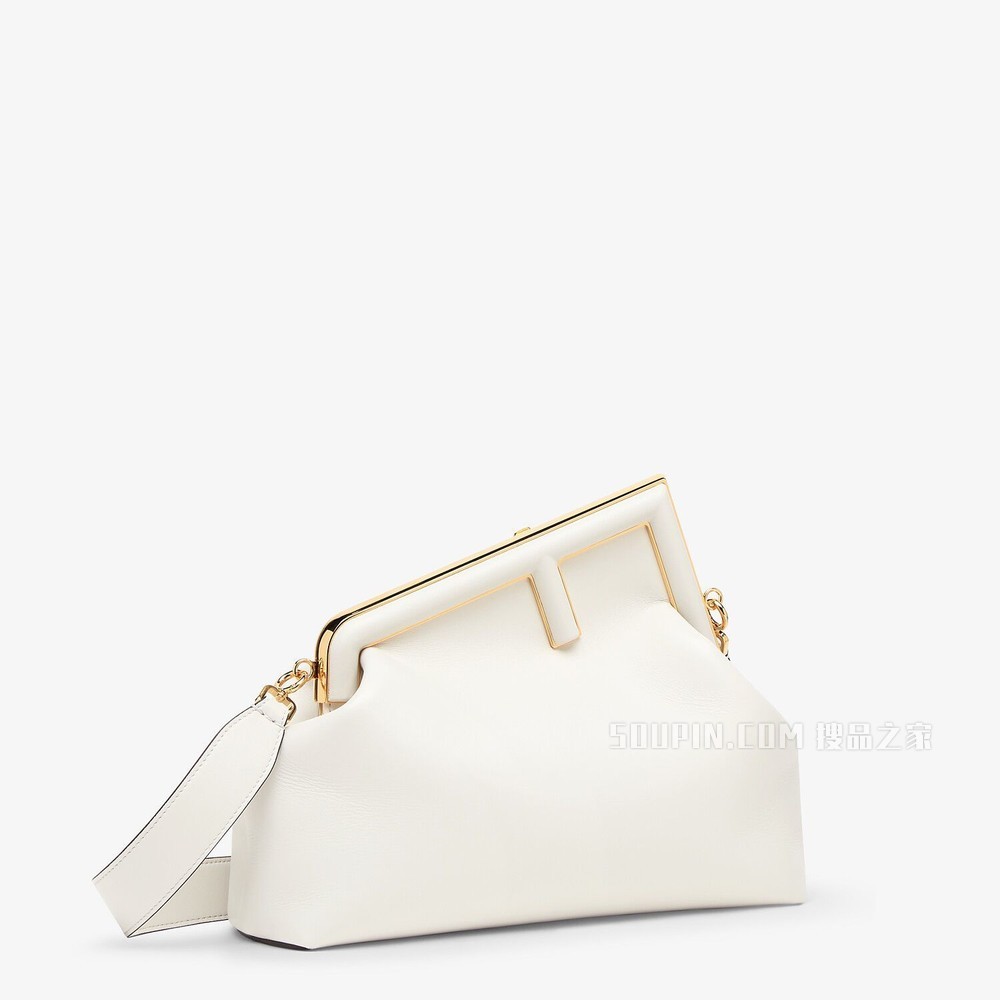 FENDI FIRST中号手袋 白色皮革手袋